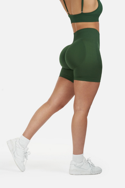 Seamless Sculpt Ribbed Contour Shorts – Palm Green