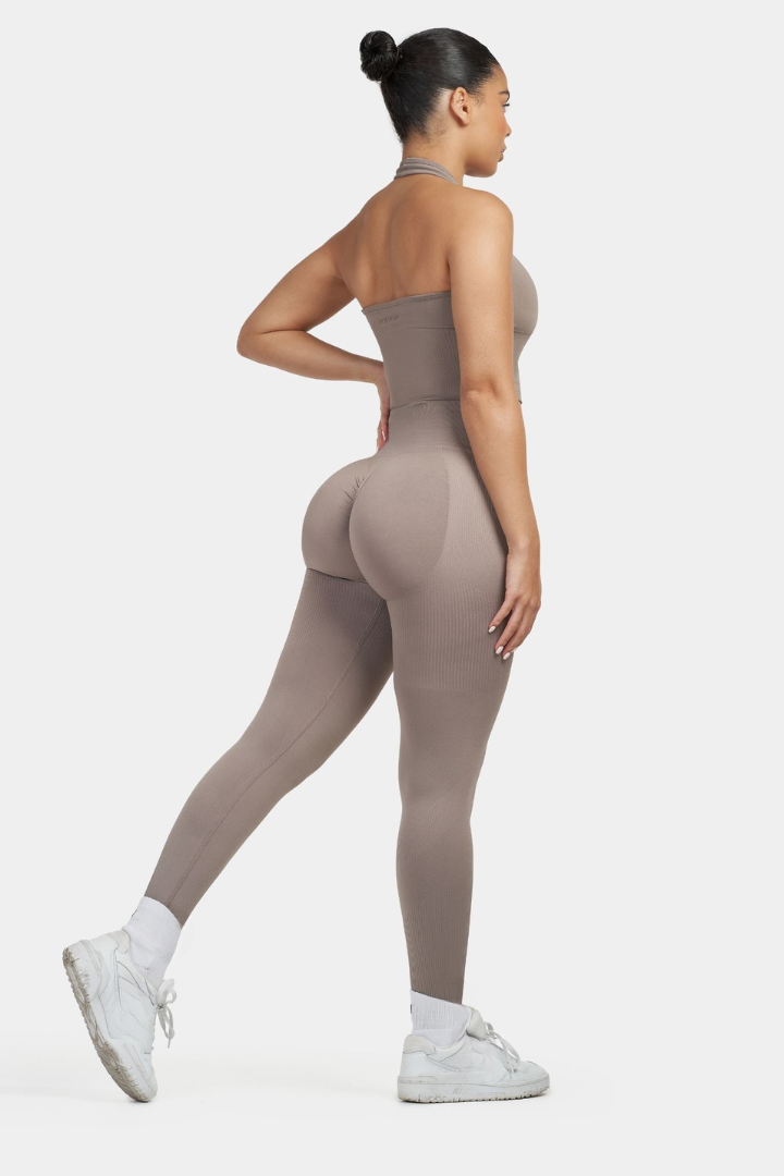 SculptV2 Ribbed Contour Leggings - Khaki