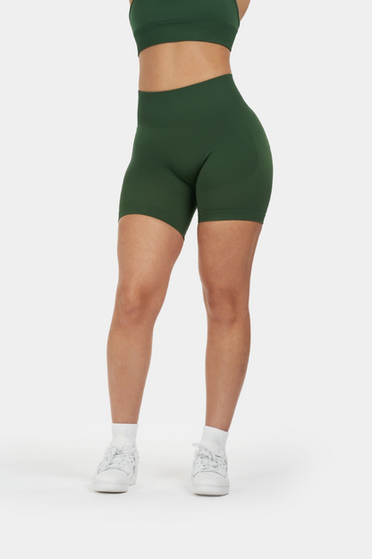 Seamless Sculpt Ribbed Contour Shorts – Palm Green