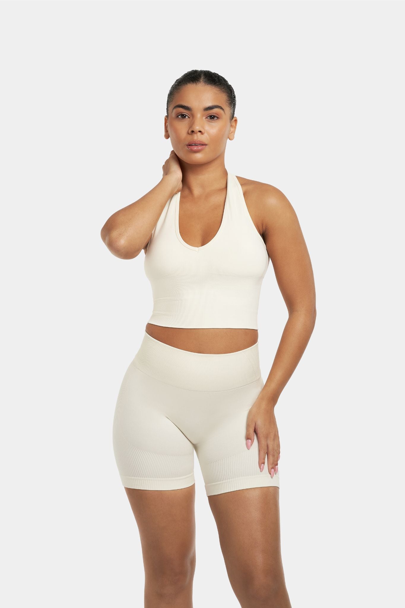 Sculpting Shapewear Top Halterneck | White