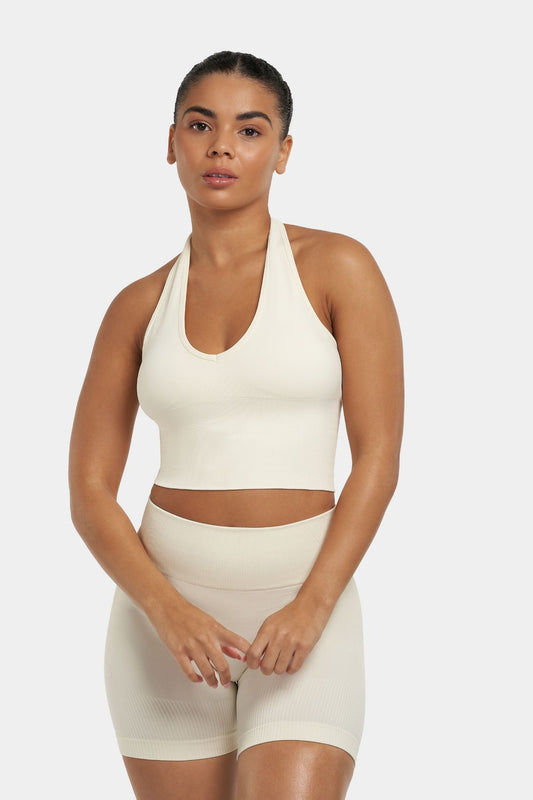 Sculpting Shapewear Top Halterneck | White
